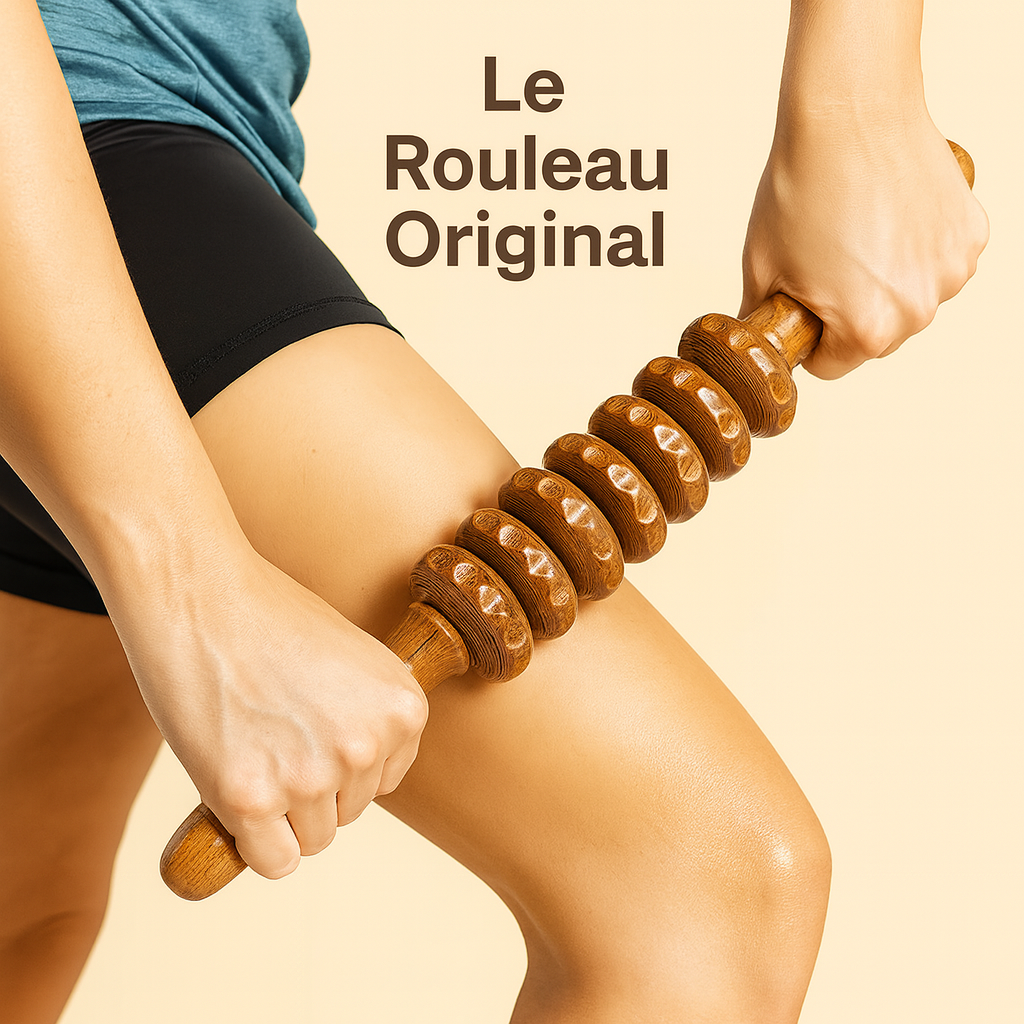Rouleau en bois original – L’outil naturel anti-cellulite