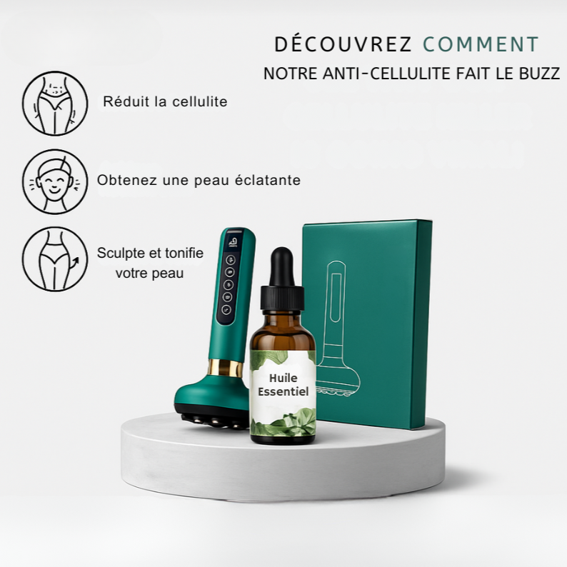 CelluBloom : Masseur Anti-Cellulite + Huile Offerte